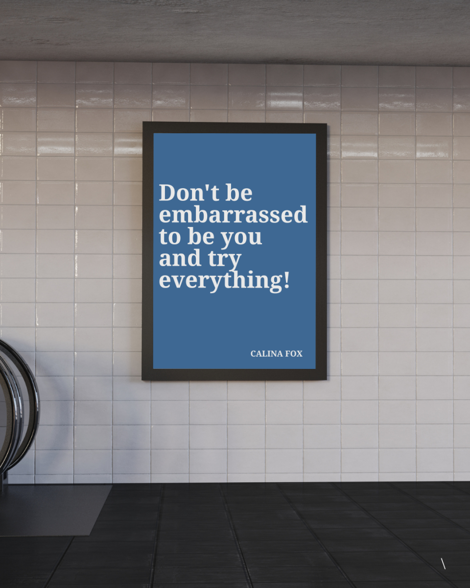 Blue Subway Billboard Minimalist Peace Quote Instagram Post